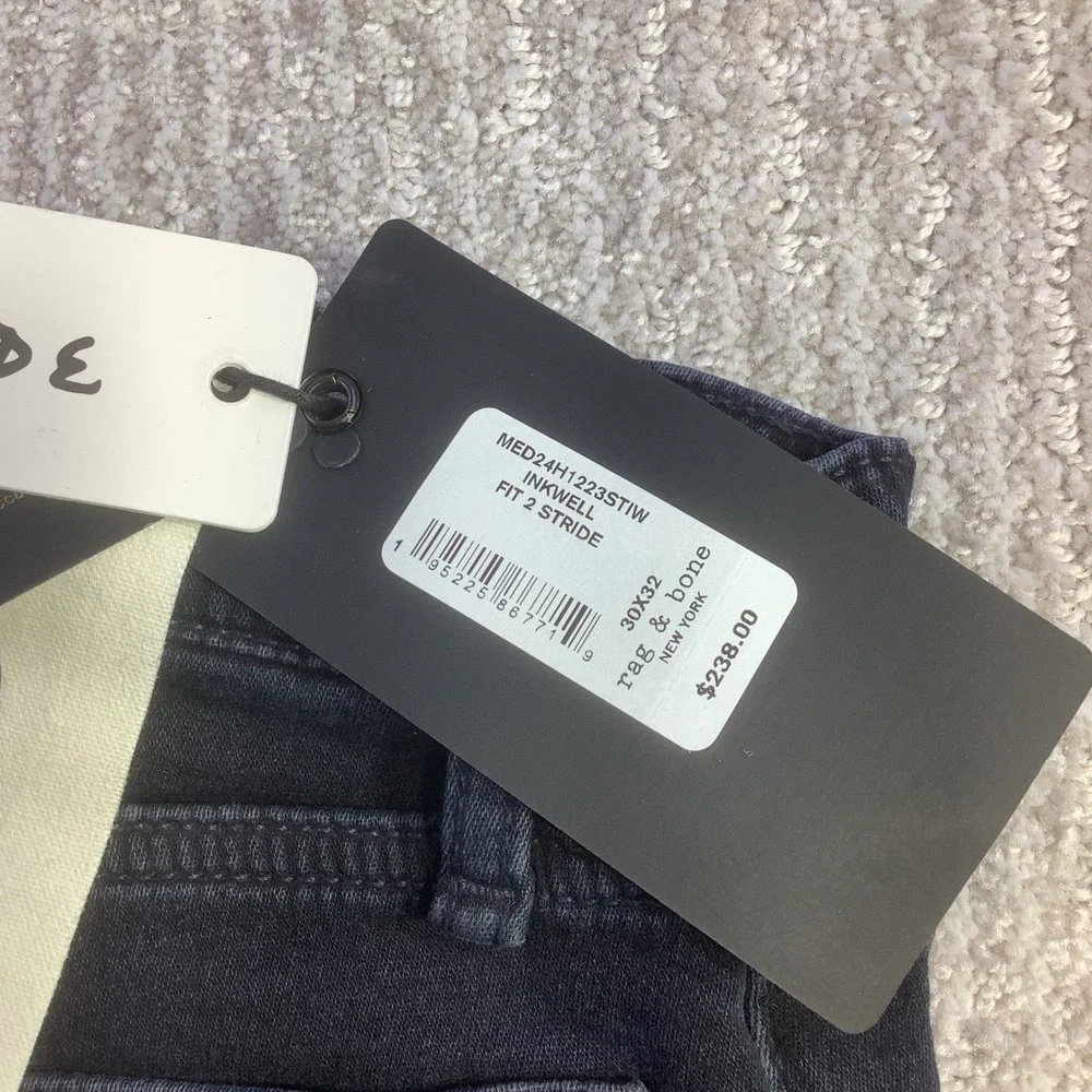 Rag & Bone‎  Mens Slim Fit 2 Stride Inkwell Denim Jeans 30 x 32 NWT